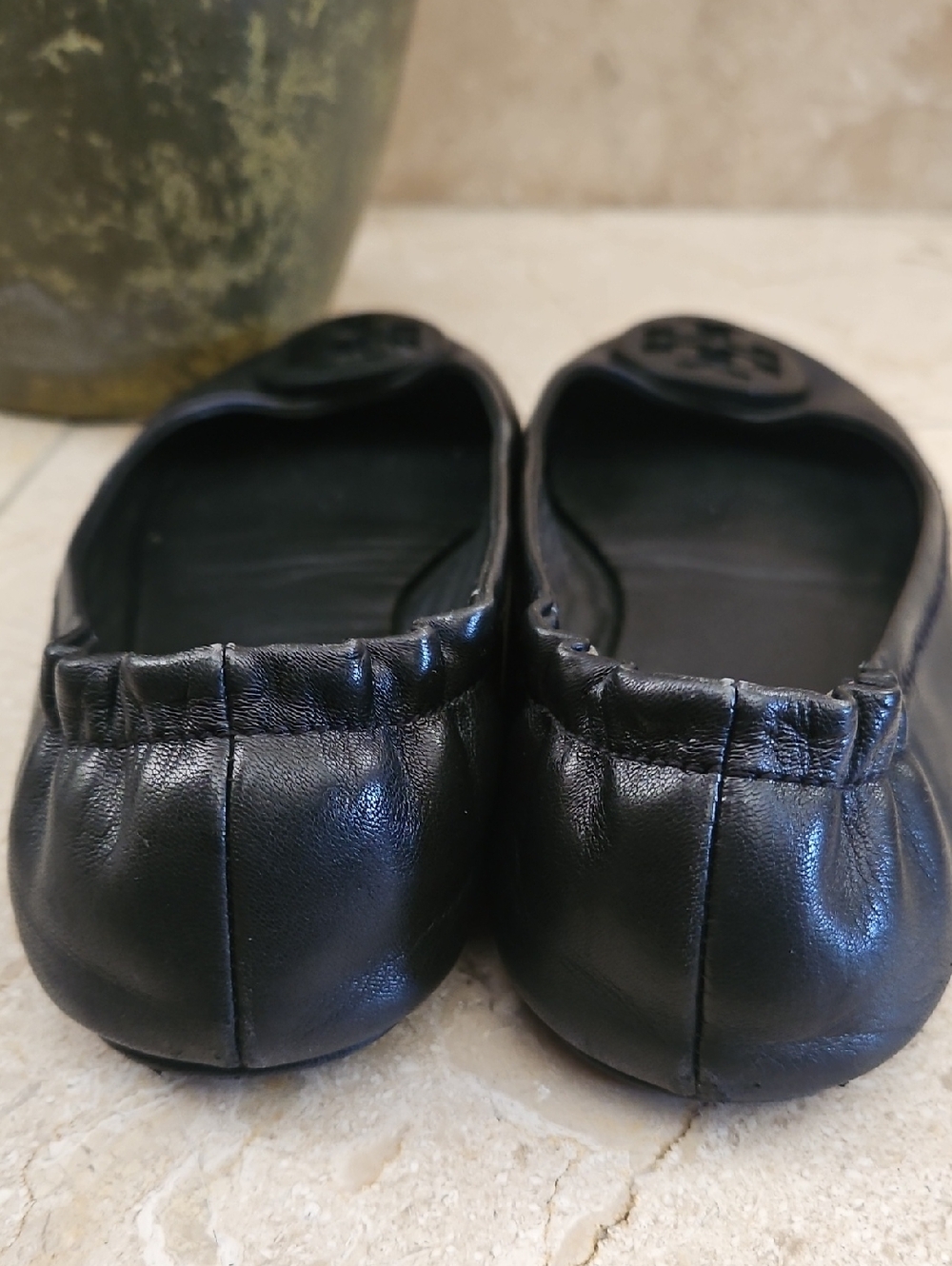 Tory Burch Leather Women's Ballet Flats with Logo Medallion - Picture 5 of 16